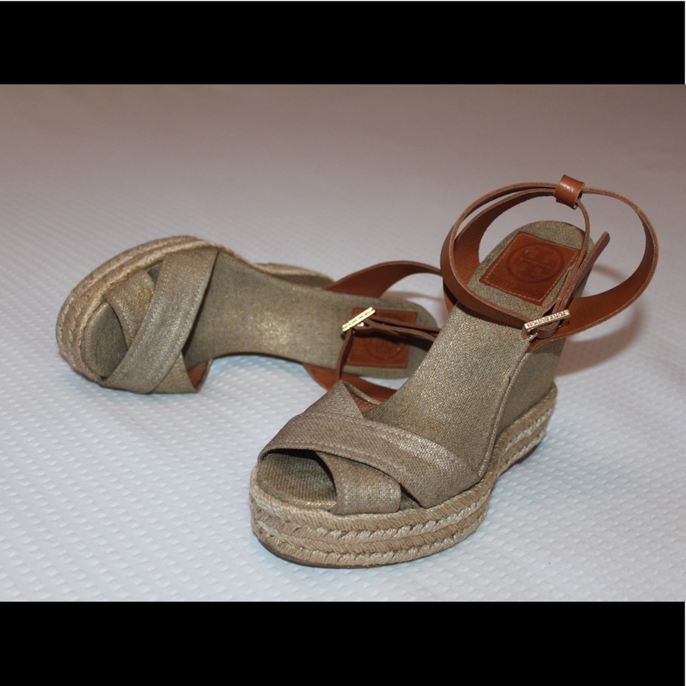 Tory Burch Fabian Espadrille Wedge size 6